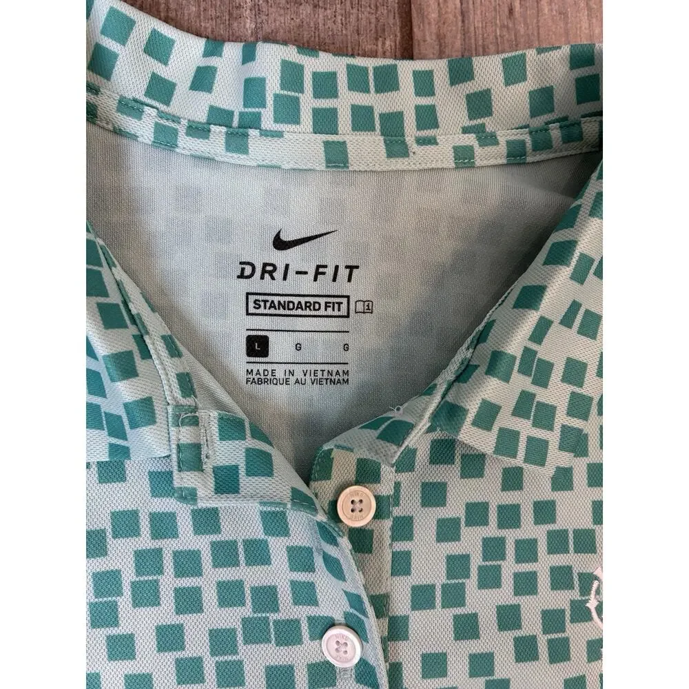 Nike Dri-Fit Women's Large Golf Polo Ridgewood Country Club NJ Turquoise